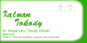 kalman tokody business card